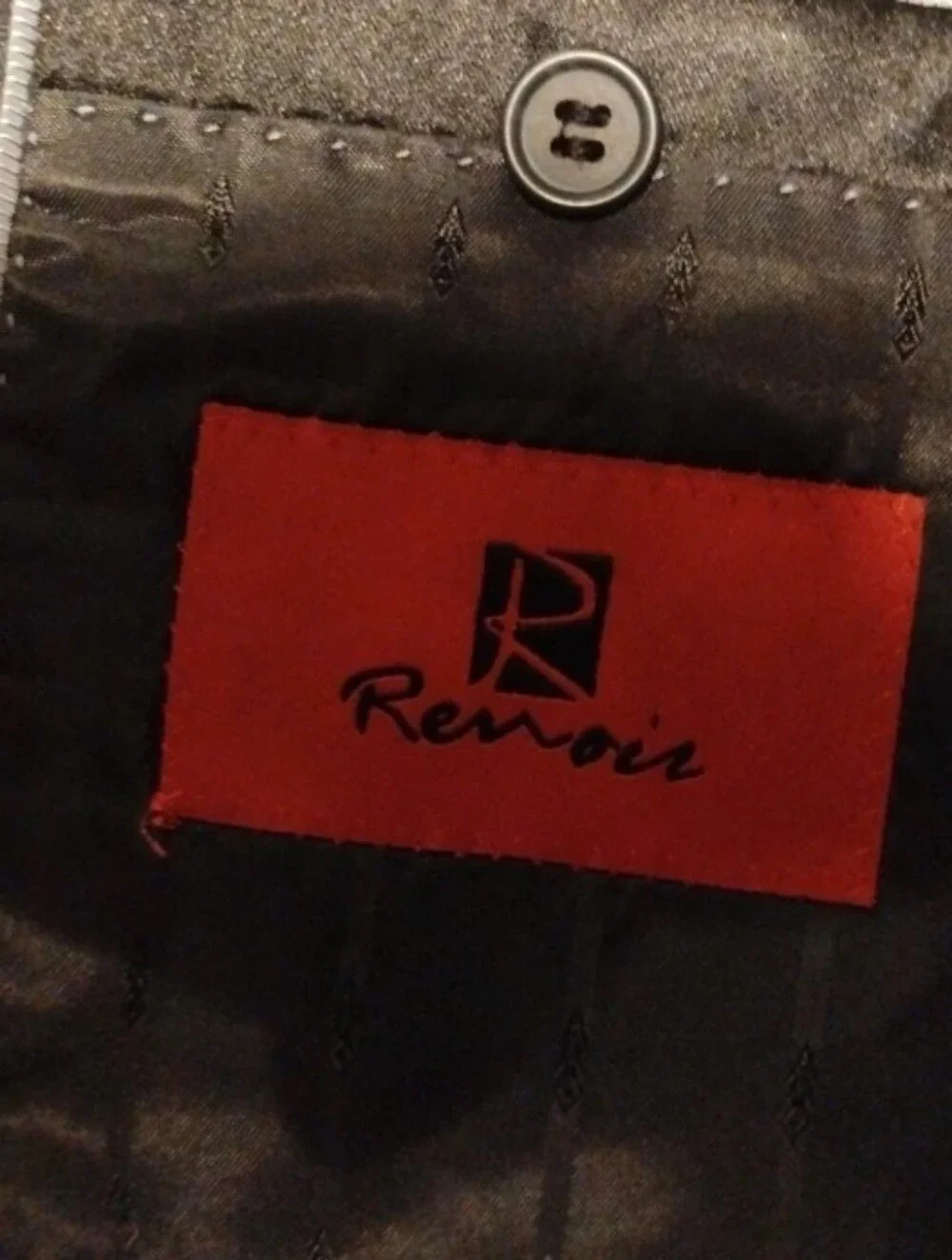 Renoir Men's Black Slim Fit Tuxedo Suit Jacket Blazer 48R Satin Trim Italy Style